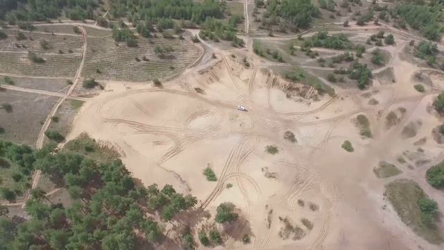Глубинное, голубое озеро. Вид с коптера DJI