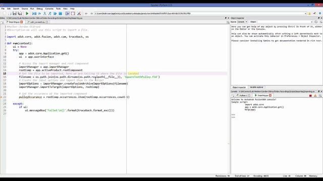 Fusion 360 API: Importing смотреть онлайн