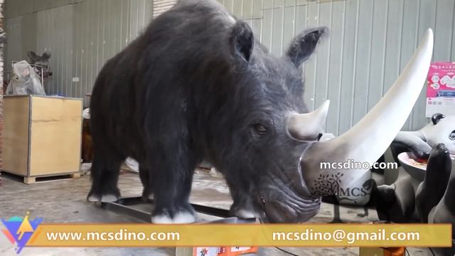 AFC001B-Woolly Rhinoceros Animatronic Model смотреть онлайн
