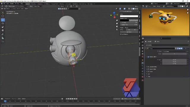 Tutorial blender 2.92: membuat modeling 3d OCHOBOT смотреть онлайн