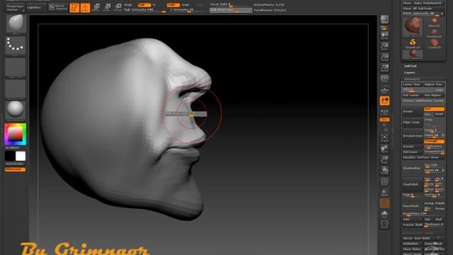 Mouth SpeedSculpt Zbrush 4.2 смотреть онлайн