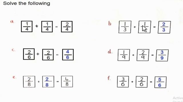 The Smart School Grade 2 Resource Pack Lesson 13 Mathematics Page 21-22 Fractions. смотреть онлайн