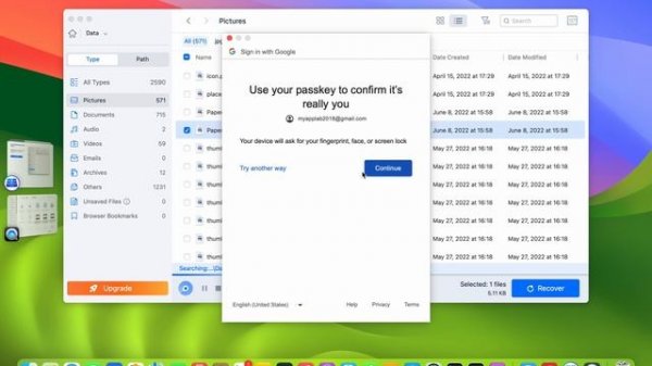 EaseUS Data Recovery Wizard for mac recover to Google Drive