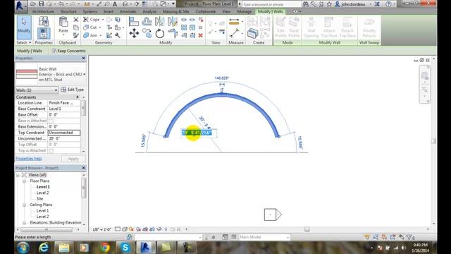 Revit 03-12 Sketching Start End Radius Arc Profiles смотреть онлайн