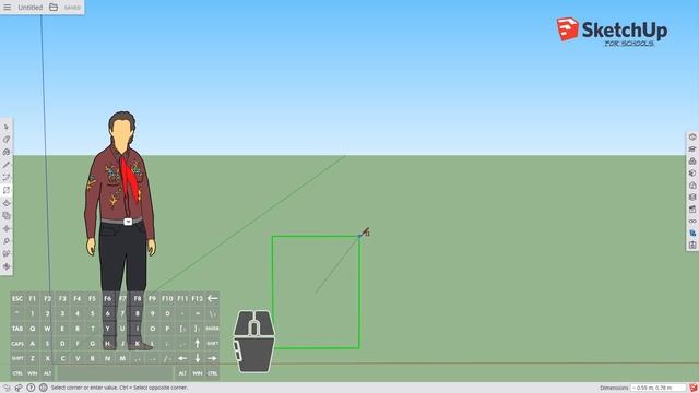 SketchUp Basics // 3 - Drawing on Axes смотреть онлайн
