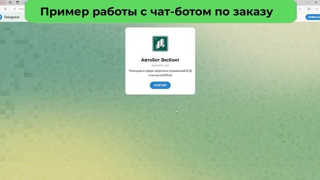 Пример работы с чат-ботом по заказу смотреть онлайн