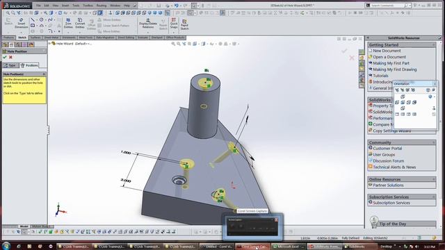 SolidWorks 10 Hole wiz смотреть онлайн