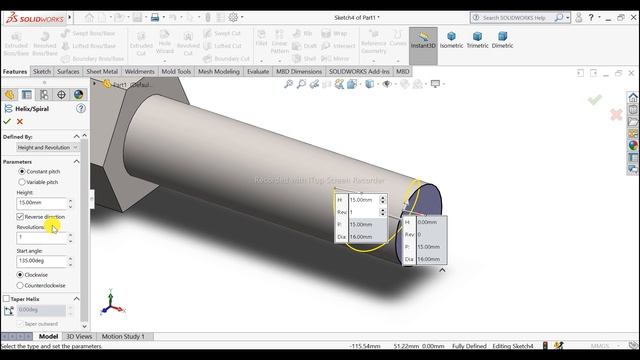 Exercise 04_ How to make a Bolt on Solidworks, Helix/Spiral and Swept Cut l Solidworks Tutorials смотреть онлайн
