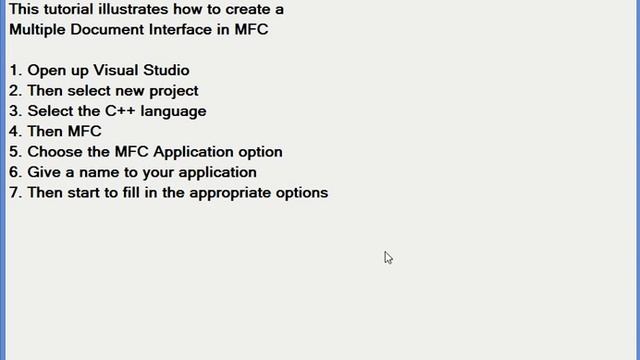 MFC Mdi VisualStudio 2010 смотреть онлайн