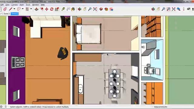 SketchUp House 11 - Adding Scenes смотреть онлайн