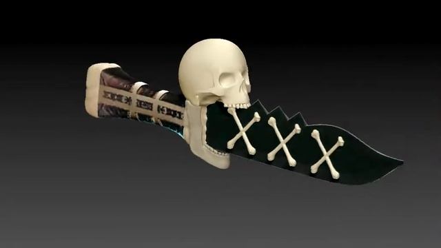zbrush Skull Pirate Dagger смотреть онлайн