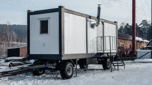 🚛 Мобильный вагон-дом на шасси – комфорт и автономность в экстремальных условиях! 🔥❄️