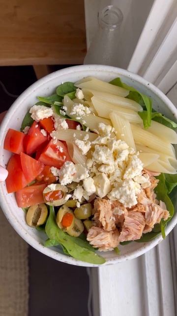 Tuna Pasta Salad 🥗#shorts #tunapasta