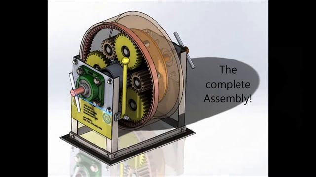 Solidworks design Work ( Compound Planetary drivetrain ) смотреть онлайн