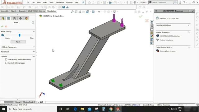 Simulation in Solidworks for Beginners Part-1 || CAD/CAM Tutorial for Analysis || COGNITION смотреть онлайн