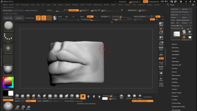 Lips Sculpting Zbrush смотреть онлайн