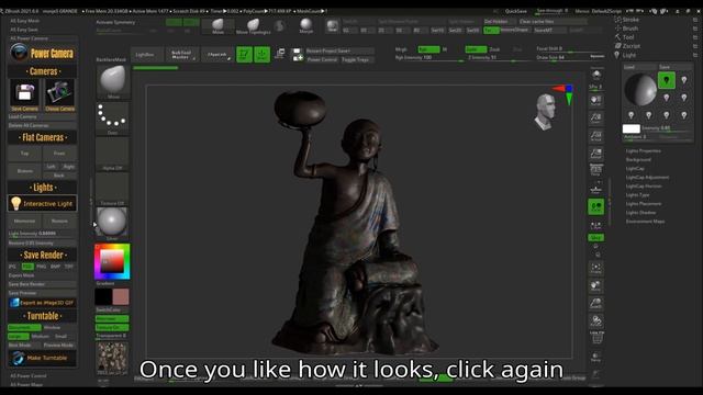 Lighten, Make Turntables and Model with ZBrush and Power Camera by Artistic Squad