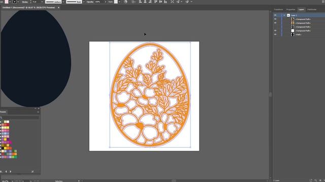 How to create Easter Egg Design for Laser Cricut in Adobe Illustrator смотреть онлайн