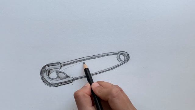 Simple And Realistic Drawing Of Safety Pin And Button - Step By Step For Beginners смотреть онлайн