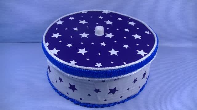 Круглая шкатулка из картона м ткани своими руками . смотреть онлайн