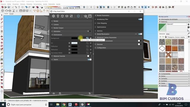 Curso de Vray 4.0 - Aula 06 Background - BIM CURSOS - Sketchup 2019 смотреть онлайн