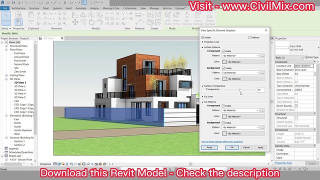 Learn how to Make a Wall Transparent in Revit - Revit Tutorial смотреть онлайн
