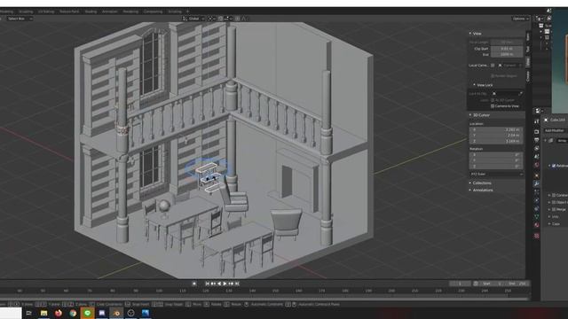 Library 3D Blender 2.9 Timelapse смотреть онлайн