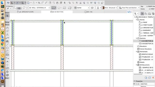ArchiCAD 21 - tutorial part 14 - Elevation & section tools смотреть онлайн