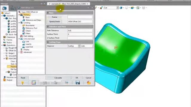ZW3D CAM 3X Milling Tutorial - HSM Offset 2D смотреть онлайн