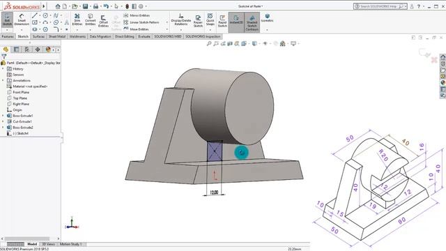 SolidWorks Tutorial For Beginners | Exercise 22 смотреть онлайн