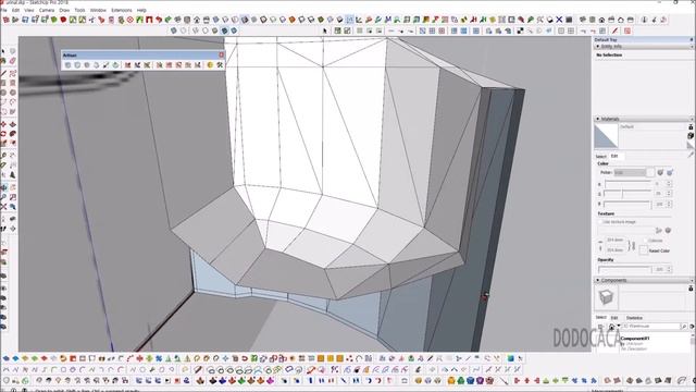 urinal modeling in sketchup with artisan (아티산 스케치업 변기 모델링) смотреть онлайн