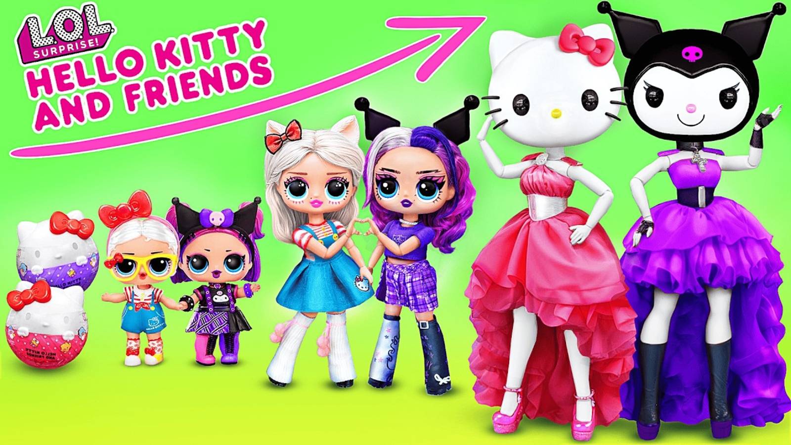 Хеллоу Китти и Куроми растут вместе! Как стать популярной в школе куклы ЛОЛ Сюрприз смотреть онлайн