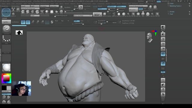2-Render4 Simple render Output and export from Zbrush, Press Render)Best, Then Document) Export смотреть онлайн