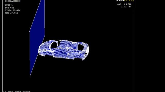 Car crash analysis using Ansys classic 2 смотреть онлайн