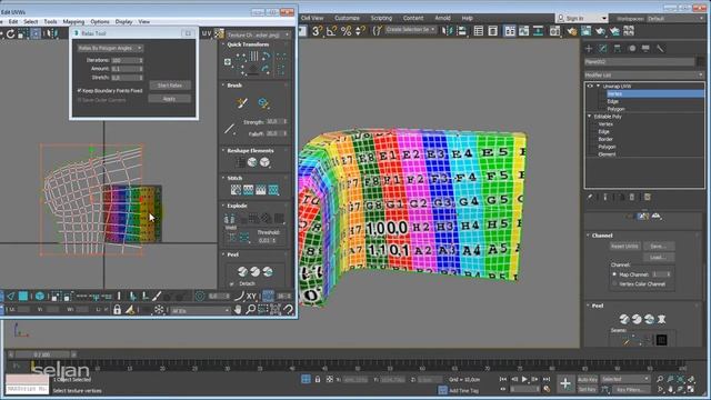 MS3D | 3dsmax | Maps | Practice | UV Symmetry смотреть онлайн