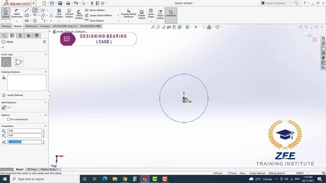 SolidWorks tutorial | Design And Assembly of Cylindrical roller Bearing in SolidWorks смотреть онлайн