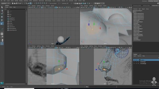 Modeling bust base mesh in Maya & Zbrush part 1 смотреть онлайн