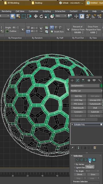 How to make Net Ball using 3Ds max. @Shorts3d #23 Dots #3d смотреть онлайн