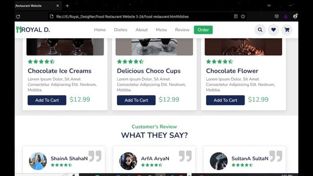 Complete Responsive Food Restaurant Website Design Using HTML CSS JAVASCRIPT From Scratch смотреть онлайн
