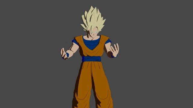 Raging Blast Super Saiyan Goku Cel-Shader Test смотреть онлайн