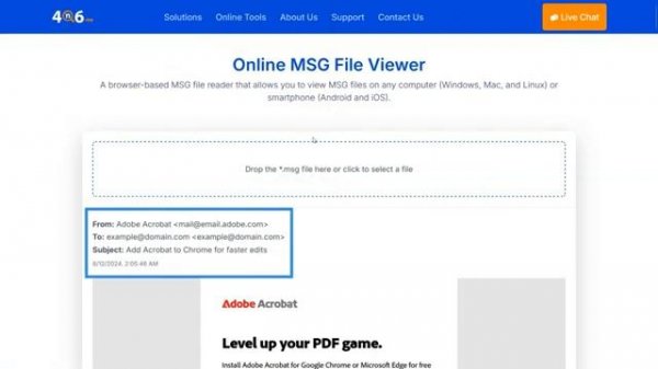 4n6 Online MSG File Viewer