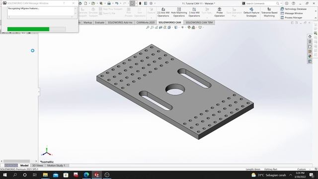 Tutorials 11/14: Solidworks CAM (Waterjet) смотреть онлайн