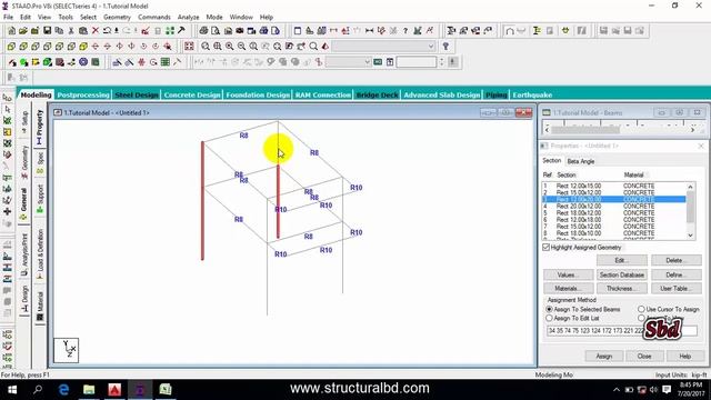 How to Make Multistory in Staad Pro V8i V 05 смотреть онлайн