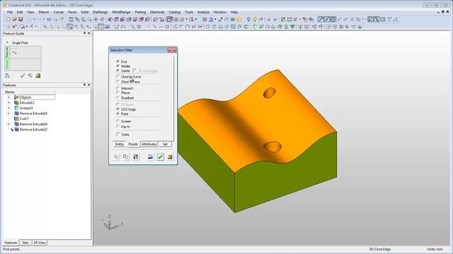 CimatronE Tips 3D Cone Edge mp4 смотреть онлайн