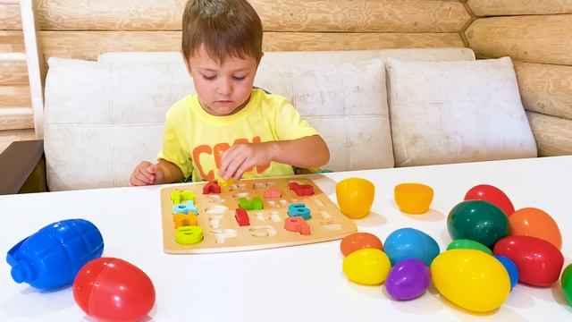 Учим Буквы Английского языка с деревянным пазлом | Буквы от A до Z смотреть онлайн