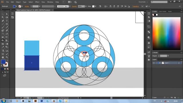 Adobe Illustrator Tutorial Logo Design using Golden Ratio | Fidget spinner смотреть онлайн