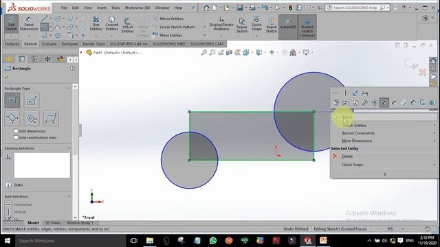 SolidWorks(සිංහලෙන්) - How to use Rectangle tool (Lesson #06) | solidworks sinhala смотреть онлайн