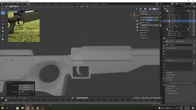 3D Gun Modelling || AWM || Low poly ||How to model Guns using Blender || time laps смотреть онлайн