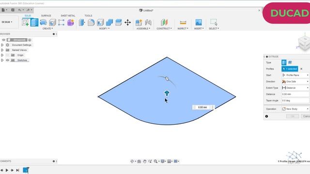 Extrude Tool lI Fusion 360 II Step by Step смотреть онлайн