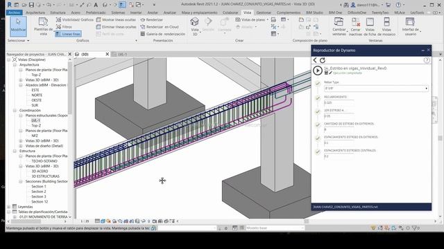 ACERO EN VIGAS CON DYNAMO PARA REVIT-REINFORCEMENT IN BEAM смотреть онлайн